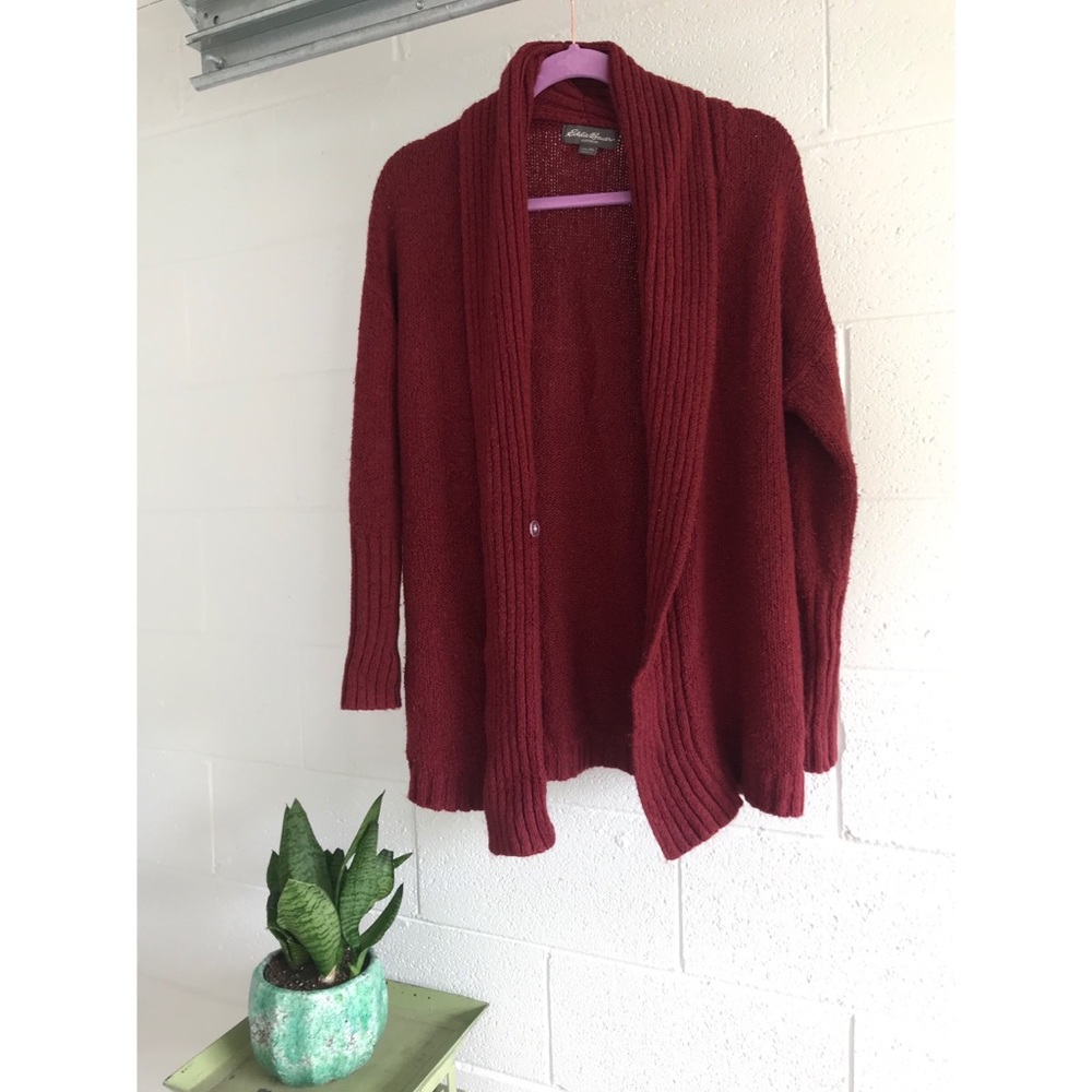 Maroon cardigan